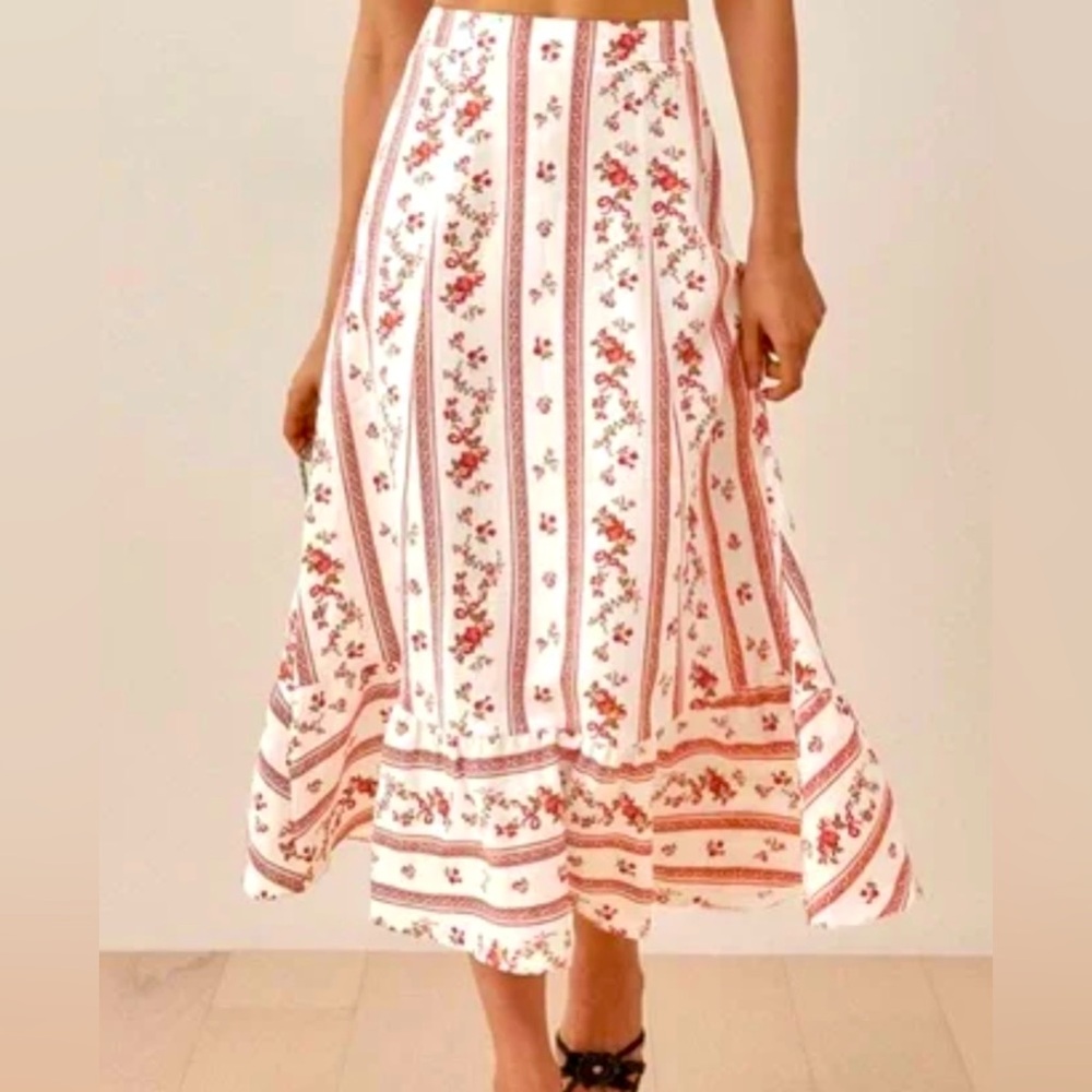 Reformation Yucca Midi Linen Skirt